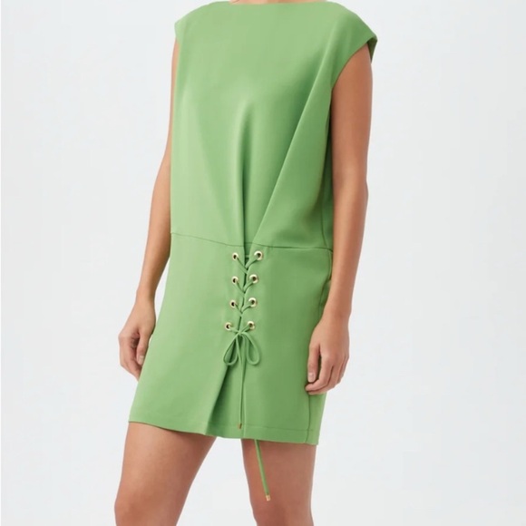 Trina Turk Dresses & Skirts - Trina Turk Green Pacifica Dress Boho Sleeveless Lined Corset Detail Size 4 NWT